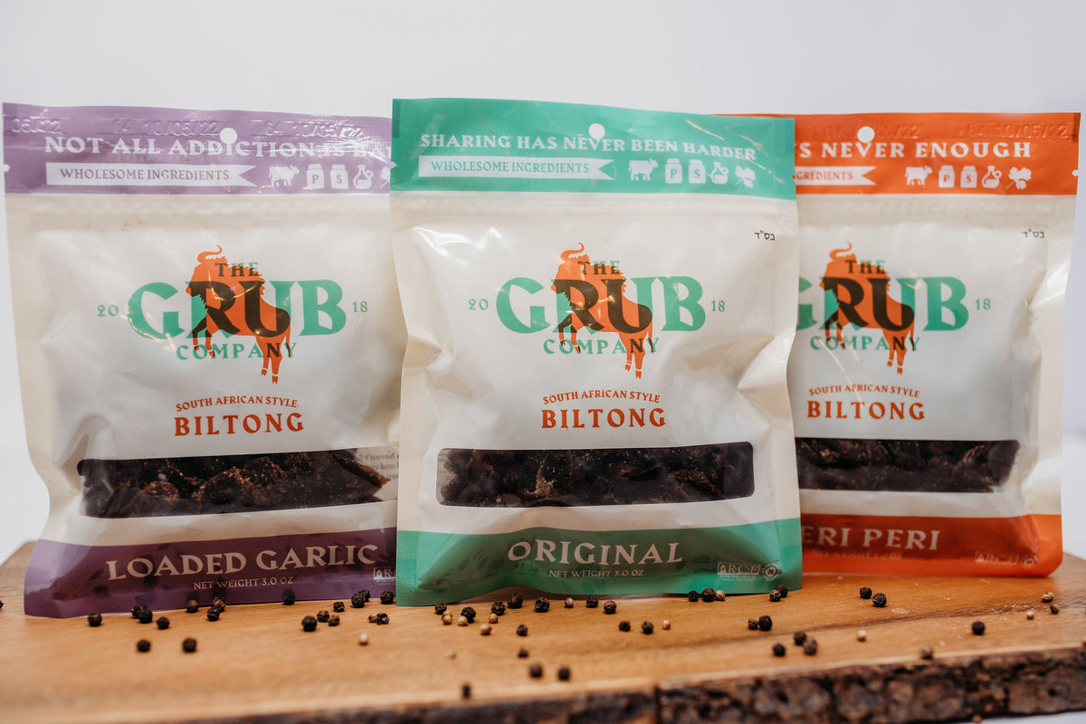 Sliced biltong close-up
