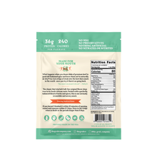 The back of an Original biltong pouch showing the nutrition panel and ingredients