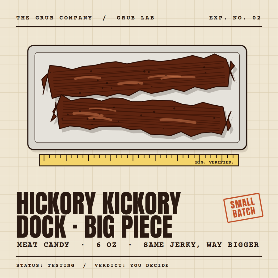Hickory Kickory Dock Big Piece Jerky (6oz) – Grub Lab